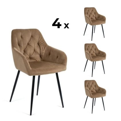 teresa bézs színű dizájner szék 4 db