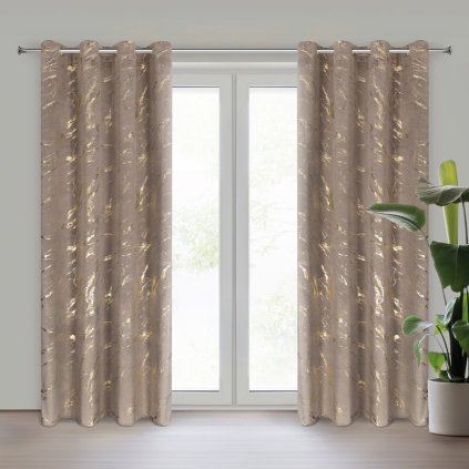 MOLLY K függöny | barna/arany 140 x 250 cm 0