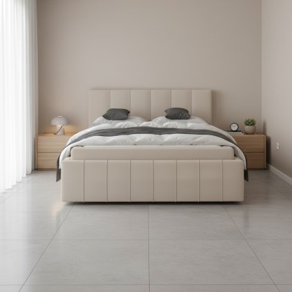 kárpitozott designer ágy monaco bézs