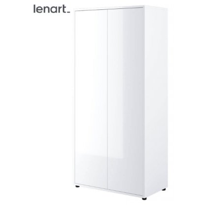 Zárt éjjeliszekrény fehér fényes Lenart BED CONCEPT BC-20