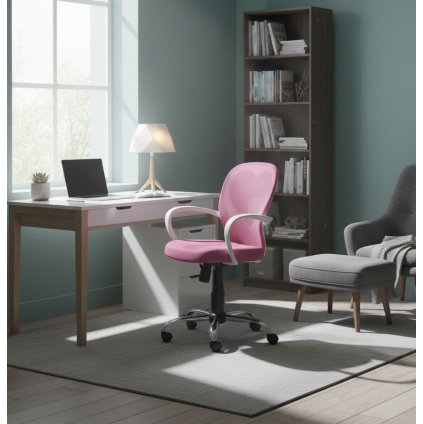 rendkívüli irodai szék-százszorszép-rózsaszín