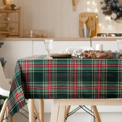 Karácsonyi terítő AURORA | zöld/piros 145 x 260 cm 0