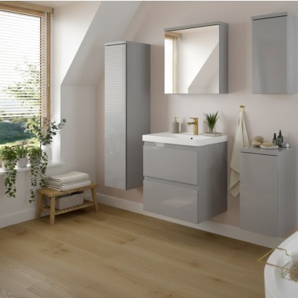 Gyémántszürke fürdőszobai szett