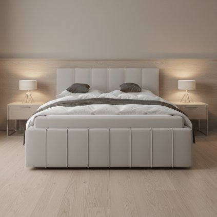 szürke monaco franciaágy a hálószobában