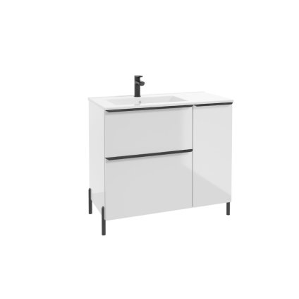 NINO fehér mosdószekrény Á90 láva