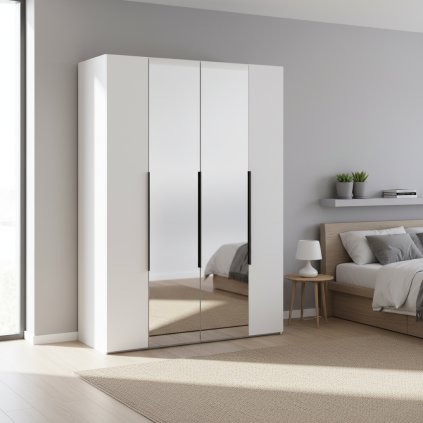 gyönyörű-nicea-160-tükörrel-fehér-öltözőszekrény