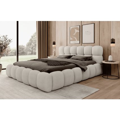 Kárpitozott ágy Boston Quelle 03 bodza színű a hálószobában