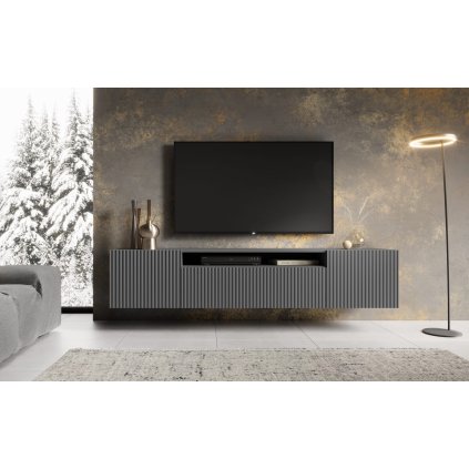 NOEMI függesztett grafit TV asztal