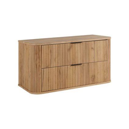 Elegance mosdószekrény 100 cm, kézműves tölgyfa, két fiókkal