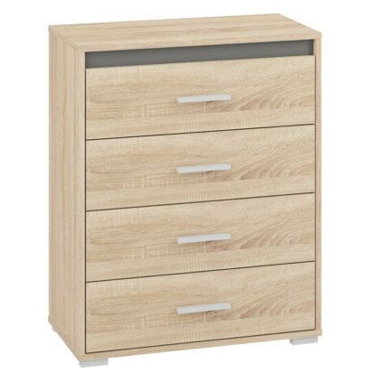 praktikus komód joe15, sonoma grafit tölgy színben