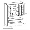 provence konyha Felső szekrény üveggel K120