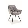 elegáns étkezőszék cseresznye bársonyszürke kék14