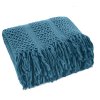 Akrilkék takaró kötött mintával