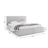 Hailey párnázott ágy 120x200cm szürke