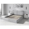 kárpitozott ágy Hailey szürke 160x200cm kemény növésű