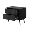 LINA éjjeliszekrény fekete, nyitott