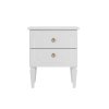 egyszerű ROYAL éjjeliszekrény, modern fehér kivitelben
