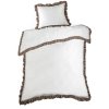 Francia ágynemű ELIZA | fehér/barna 220 x 200 cm 2
