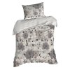 Dupla ágynemű TAVASZ 09 | szürke virágok 220 x 200 cm 3