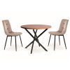 Modern étkezőasztal Agis, diófa kivitelben, székekkel