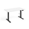 elektromos íróasztal BIMOTION fehér felső fekete lábak 140 cm