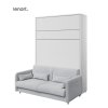Fehér összecsukható ágy Lenart BED CONCEPT 140 kanapéval