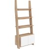 rendkívüli RACK könyvespolc 07, modern megjelenésben sonoma tölgy lámpák / fehér fényű