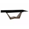 luxus összecsukható asztal BONUCCI CERAMIC, fekete kivitelben