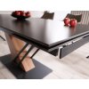 összecsukható étkezőasztal GENESIS fekete tölgy részlet