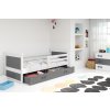 modern gyerek egyszemélyes ágy tárolóhellyel RICO WHITE GREY