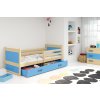 modern gyerek egyszemélyes ágy tárolóval RICO PINE BLUE