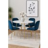 gyönyörű ADRIEN bársonyfotel kék színben az étkezőben