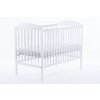 fából készült babaágy lulaya fehér 120x60 három magassági fokozattal rendelkezik