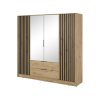 praktikus lécekkel ellátott szekrény kelly 4D tölgy kézműves tükörrel, modern kivitelben