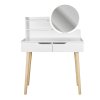 praktikus scandi 2 fésülködőasztal tükörrel, fa lábakkal