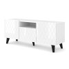 dune tv asztal 145 2d1k fehér fényű fekete lábak
