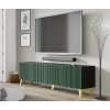 ravenna F TV asztal 4d 200 fekete matt zöld arany lábak modern