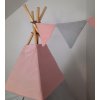 tipoo teepee gyereksátor szürke rózsaszín részlettel