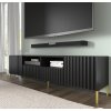 wave tv asztal 200 2d 2s fekete arany modern lábak