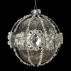 Karácsonyi dekoráció BALL 455 | üveg ezüst 10 cm 1