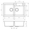 Gránit mosogató ROCK 90 paraméterei