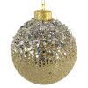 Karácsonyi dekoráció BALL 49A | arany/fehér 8 cm 0