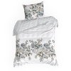 Dupla ágynemű TAVASZ 40 | fehér/szürke 220 x 200 cm 2
