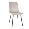 étkezőszék alan bársony fekete lábak szürke
