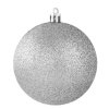 Karácsonyi dekoráció BALL 16A | ezüst 8 cm 1