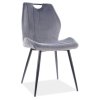 Időtlen étkezőszék ARCO VELVET, szürke színben