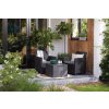 Kerti garnitúra CLARA erkélyes tárolóasztal grafit kerti ülőgarnitúra