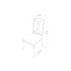 A kényelmes étkezőszék DIJON DI27 méretei