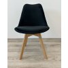 DIOR szék, tölgy lábakkal, fekete, szép