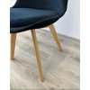 szék DIOR tölgy lábak kék részlettel